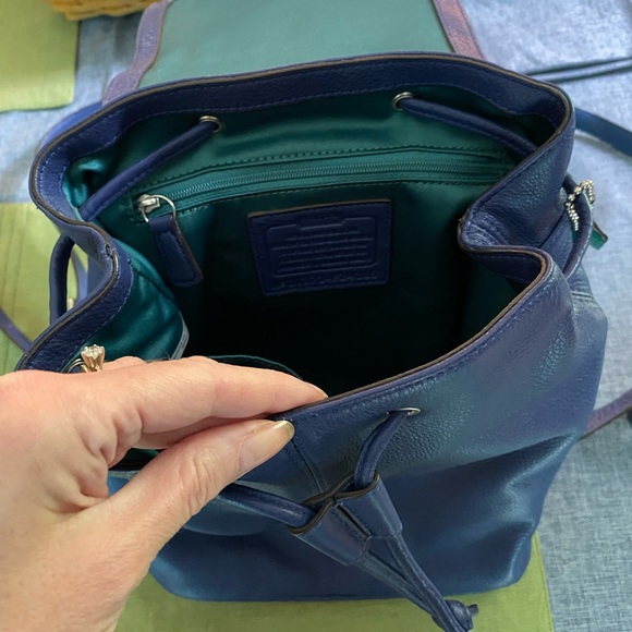 Coach F24385 French Blue Park Leather Backpack - Picture 4 of 17